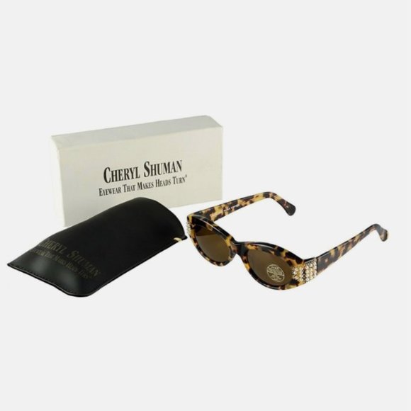 Cheryl Shuman Eyewear Wendi with Pearls Tortoise Size: 50-20-130mm Sungl… - Picture 1 of 4